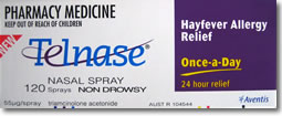 Telnase for hayfever